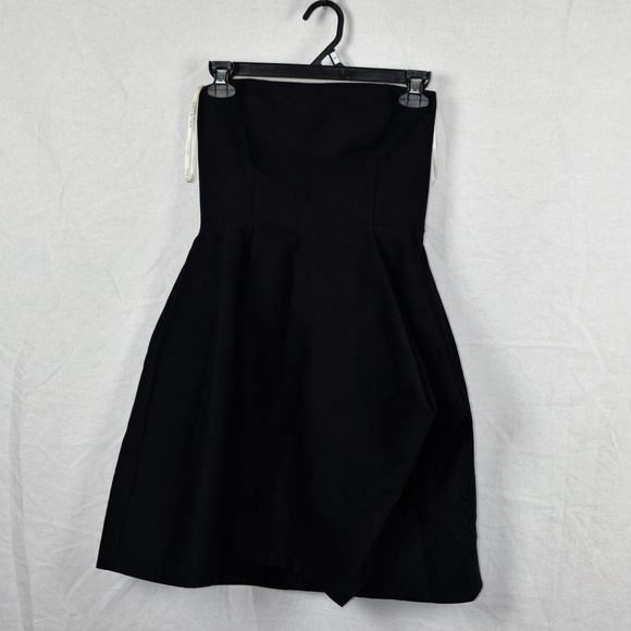 HALSTON HERITAGE Strapless Dress Folded Skirt